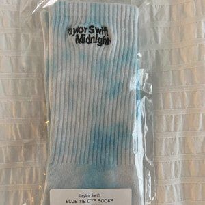 Limited edition Taylor Swift Midnights blue tie dye socks